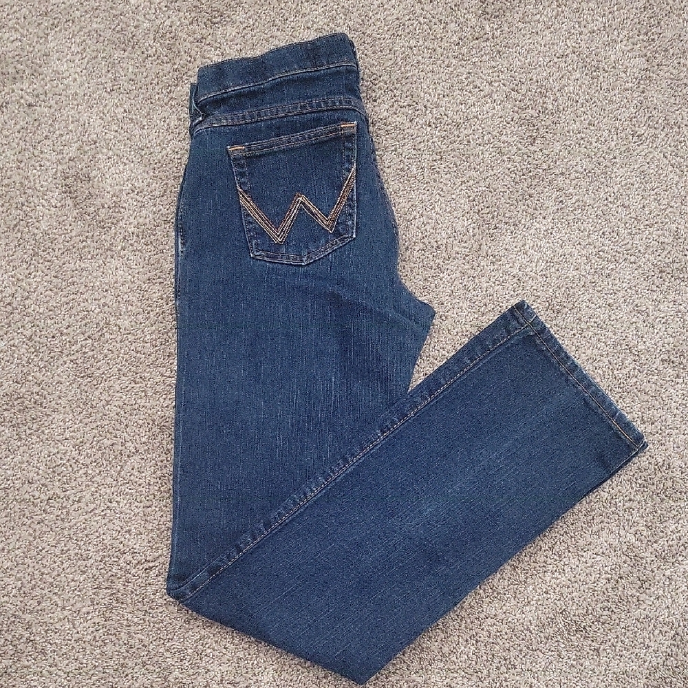 Wrangler Vintage Blue Straight Leg Jeans Classic Denim